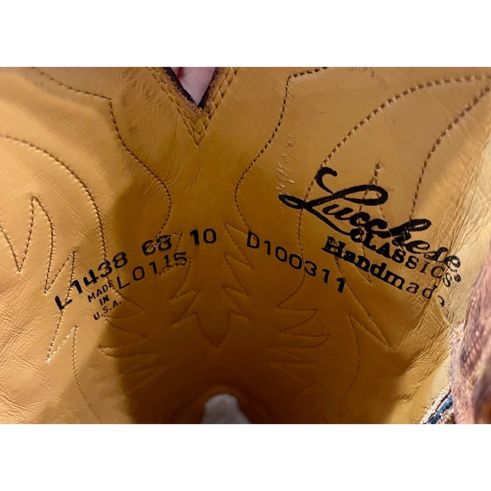 NIB LUCCHESE Classics Men's Sienna Pin Ostrich Medium Round Toe, Sz 10 D (Reg) - Picture 12 of 12